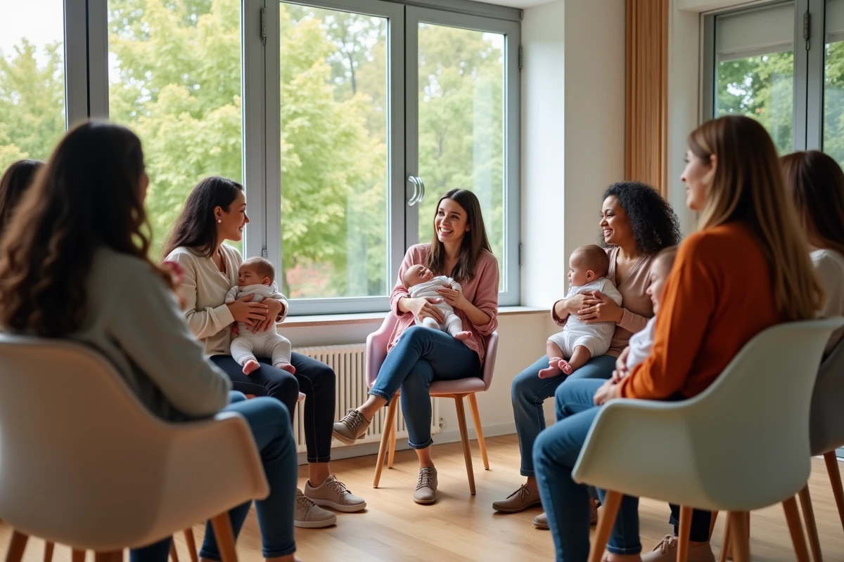 Femmes diverses réunies dans un centre communautaire convivial